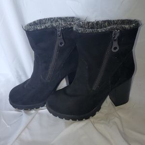 Mossimo- Booties, Black with knit Top